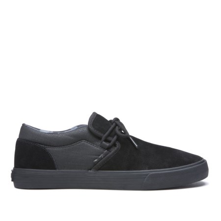 Supra Cuba Mens Low Tops Shoes Black UK 19TPW